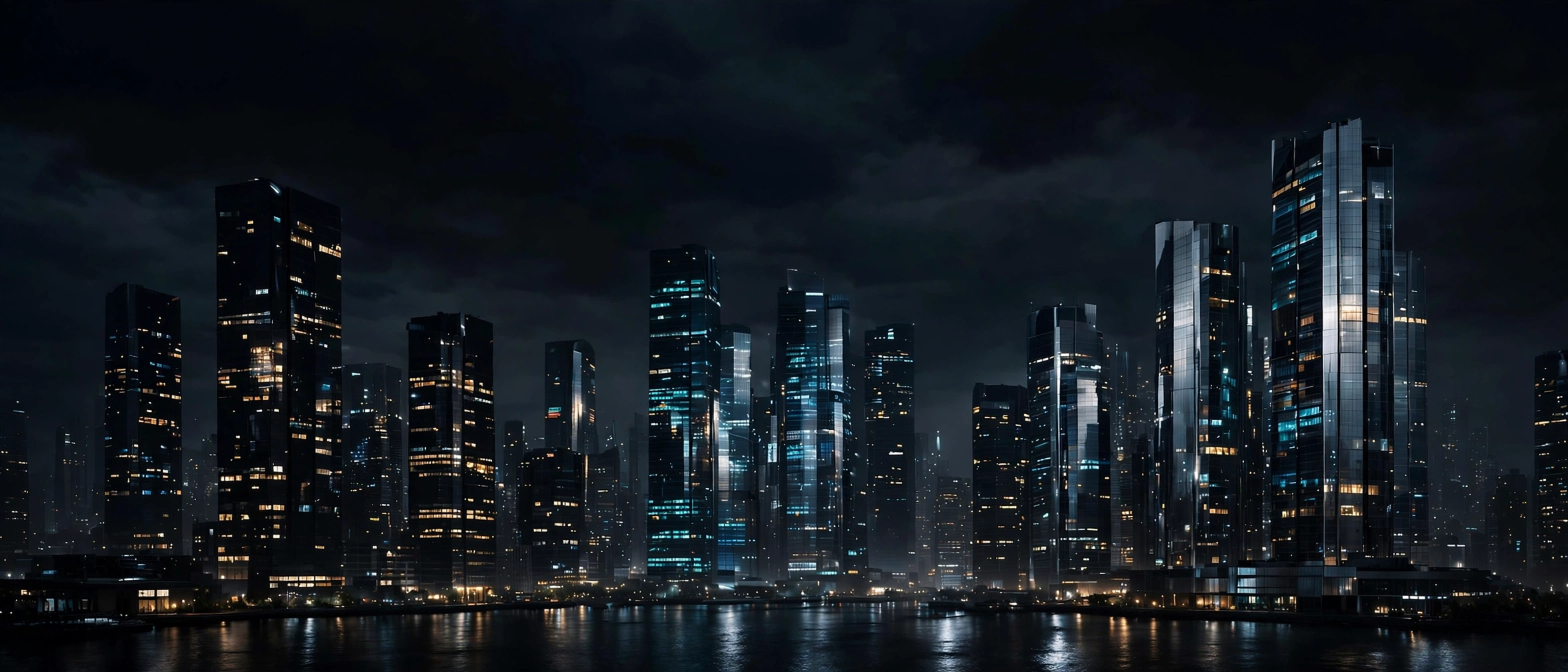 Night city skyline